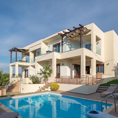 Family Villa Rousa In Rethymno With Pool, Bbq And Kids Area Лутра Экстерьер фото