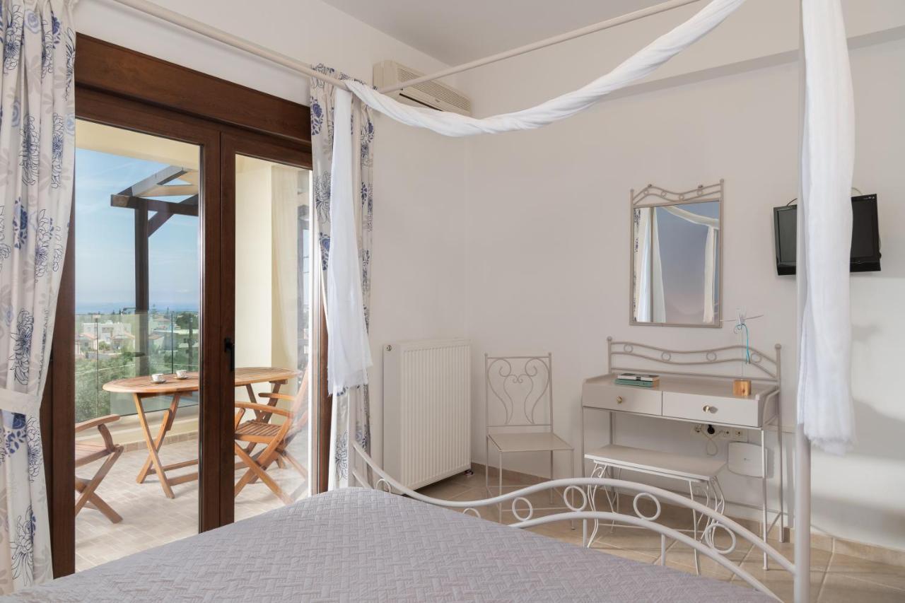 Family Villa Rousa In Rethymno With Pool, Bbq And Kids Area Лутра Экстерьер фото