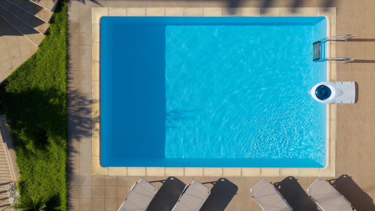Family Villa Rousa In Rethymno With Pool, Bbq And Kids Area Лутра Экстерьер фото